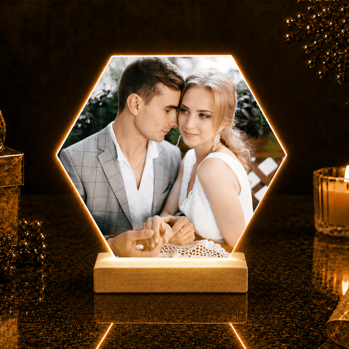 Zdjęcie zakochanej pary - Druk na szkle, spersonalizowany prezent dla pary - idamell.com