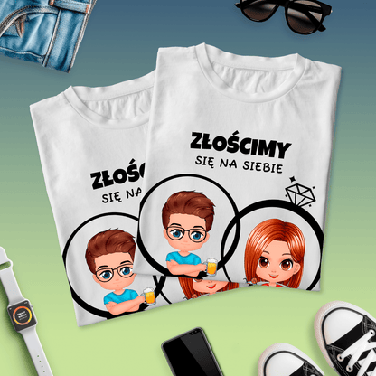 Zestaw 2 koszulek KOCHAMY SIĘ - spersonalizowany prezent dla pary - idamell.com