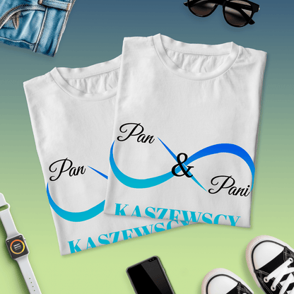 Zestaw 2 koszulek PAN & PANI - spersonalizowany prezent dla pary - idamell.com