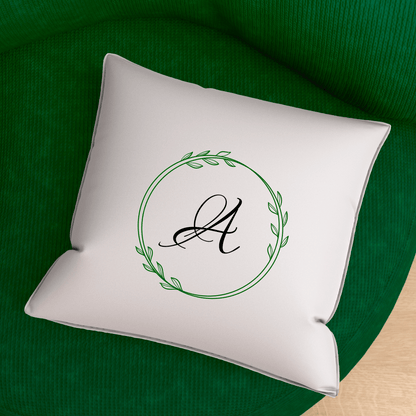 Zestaw 2 poduszek z własnym nadrukiem MONOGRAM - spersonalizowany prezent dla pary - idamell.com