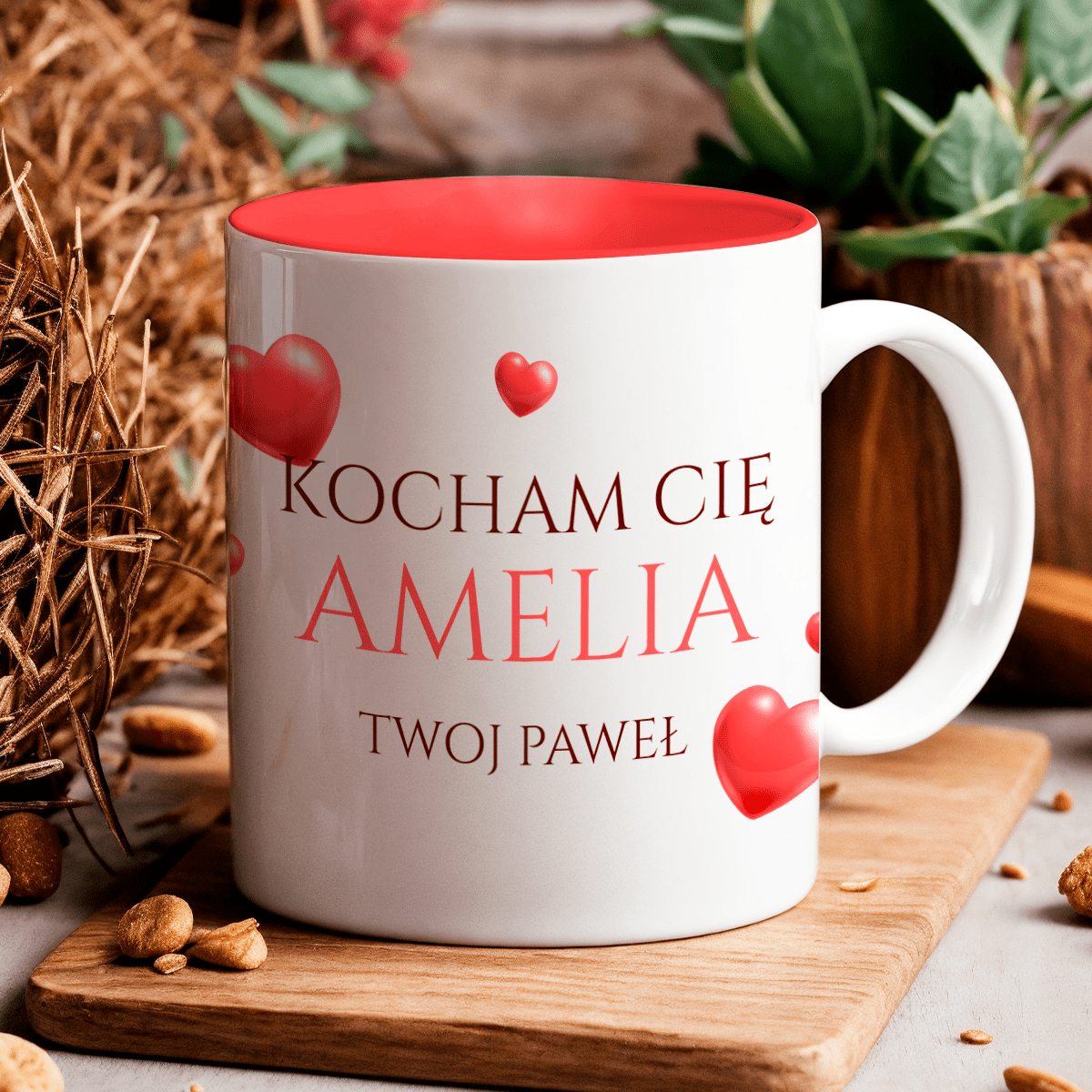 Zestaw DZIEWCZYNA - 4 x kubek z nadrukiem, spersonalizowany prezent dla niej - idamell.com