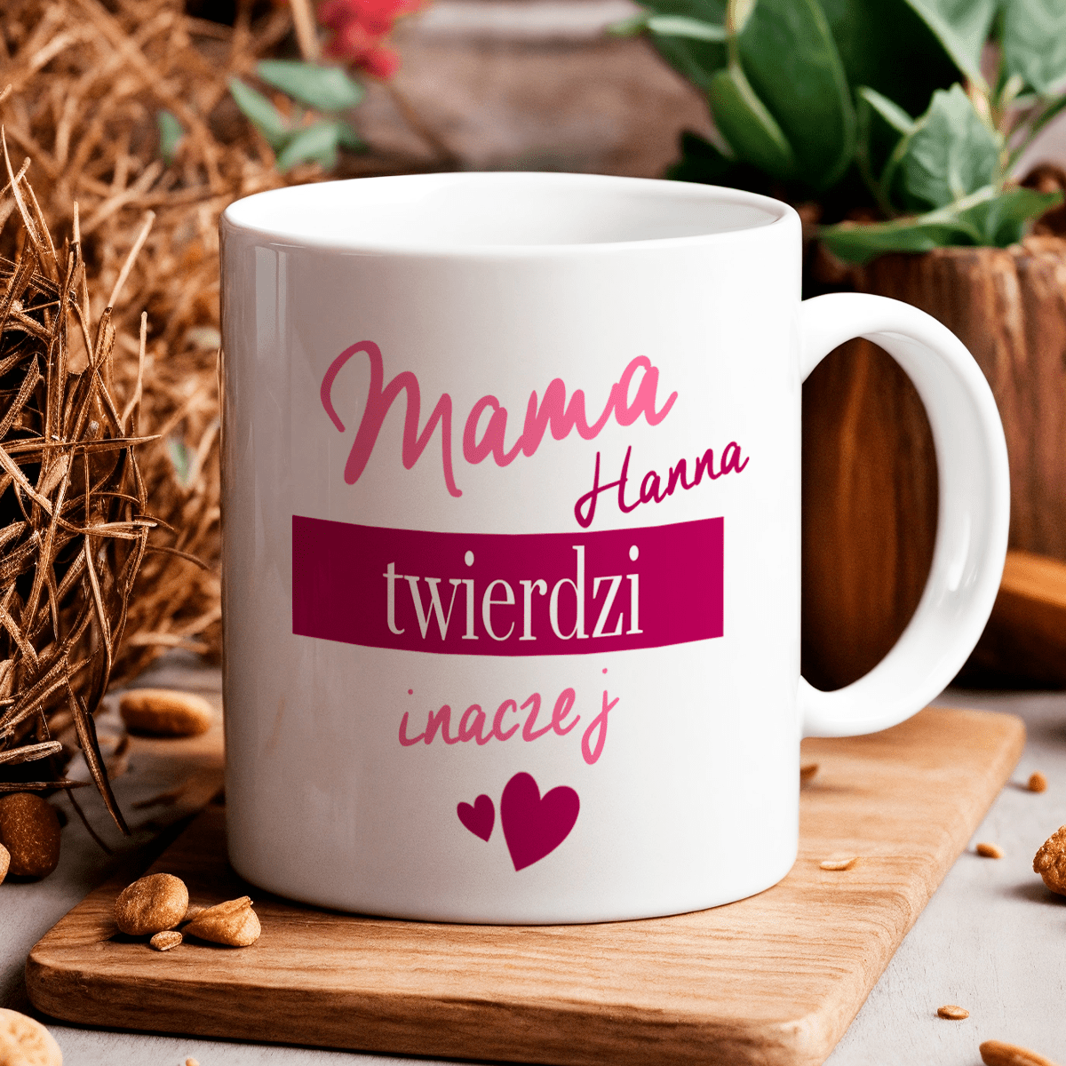 Zestaw MAMA & TATA - 4 x kubek z nadrukiem, spersonalizowany prezent dla rodziców - idamell.com