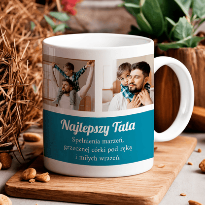 Zestaw TATA - 4 x kubek z nadrukiem, spersonalizowany prezent dla taty - idamell.com