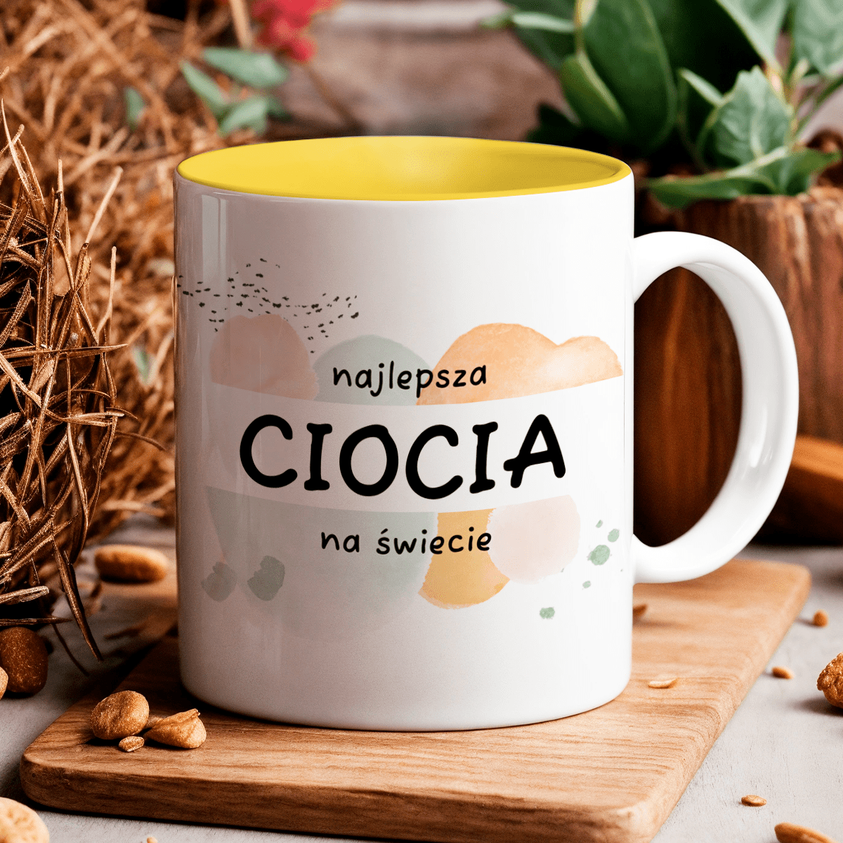 Życzenia dla cioci - 1x Kubek z nadrukiem, spersonalizowany prezent dla cioci - idamell.com