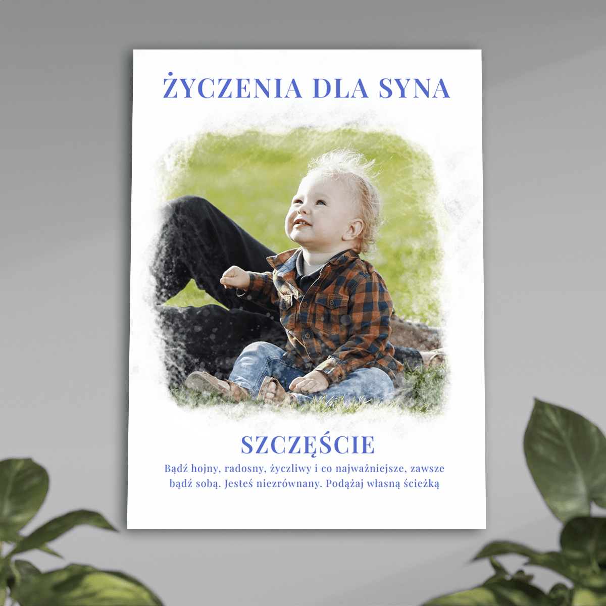 Życzenia dla syna - plakat, spersonalizowany prezent dla dziecka - idamell.com