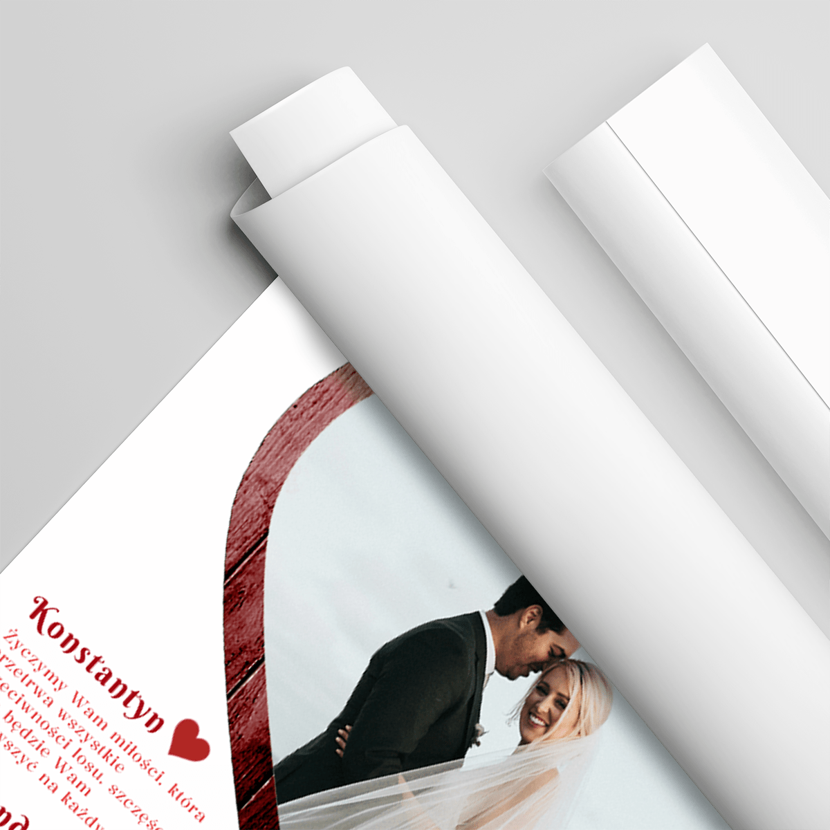 Życzenia weselne - plakat, spersonalizowany prezent dla pary - idamell.com