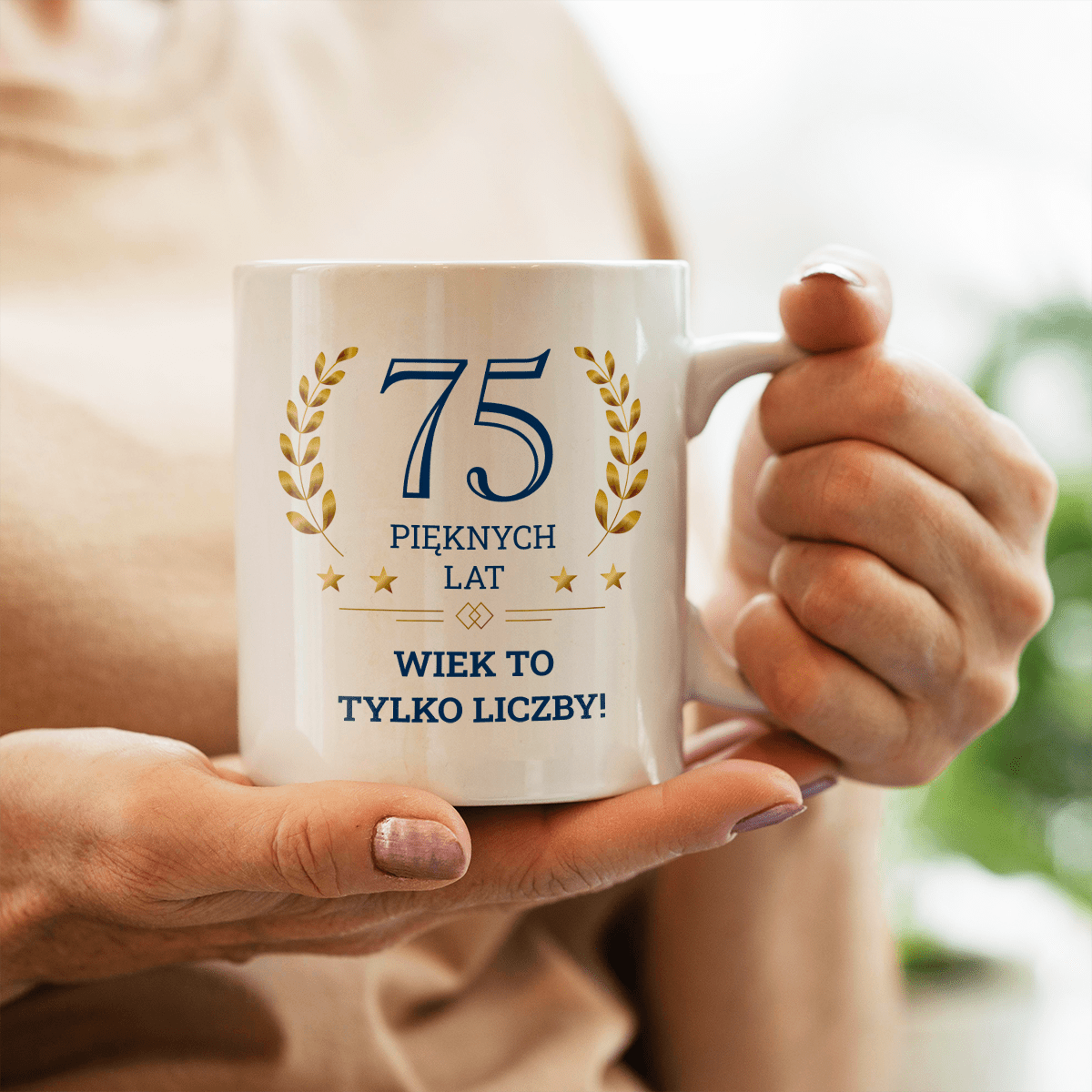 75 pięknych lat - 1x Kubek z nadrukiem, spersonalizowany prezent - idamell.com
