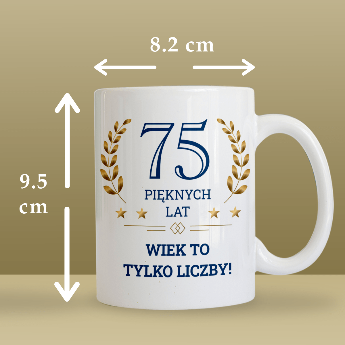 75 pięknych lat - 1x Kubek z nadrukiem, spersonalizowany prezent - idamell.com