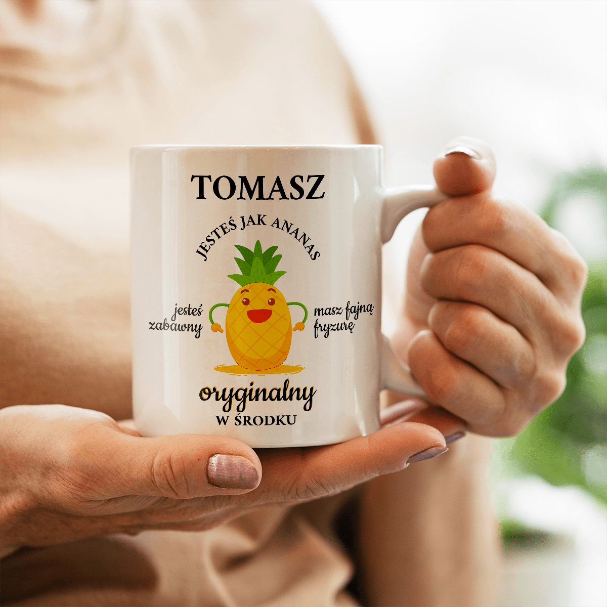 Ananas - 1x Kubek z nadrukiem, spersonalizowany prezent dla chłopaka - idamell.com