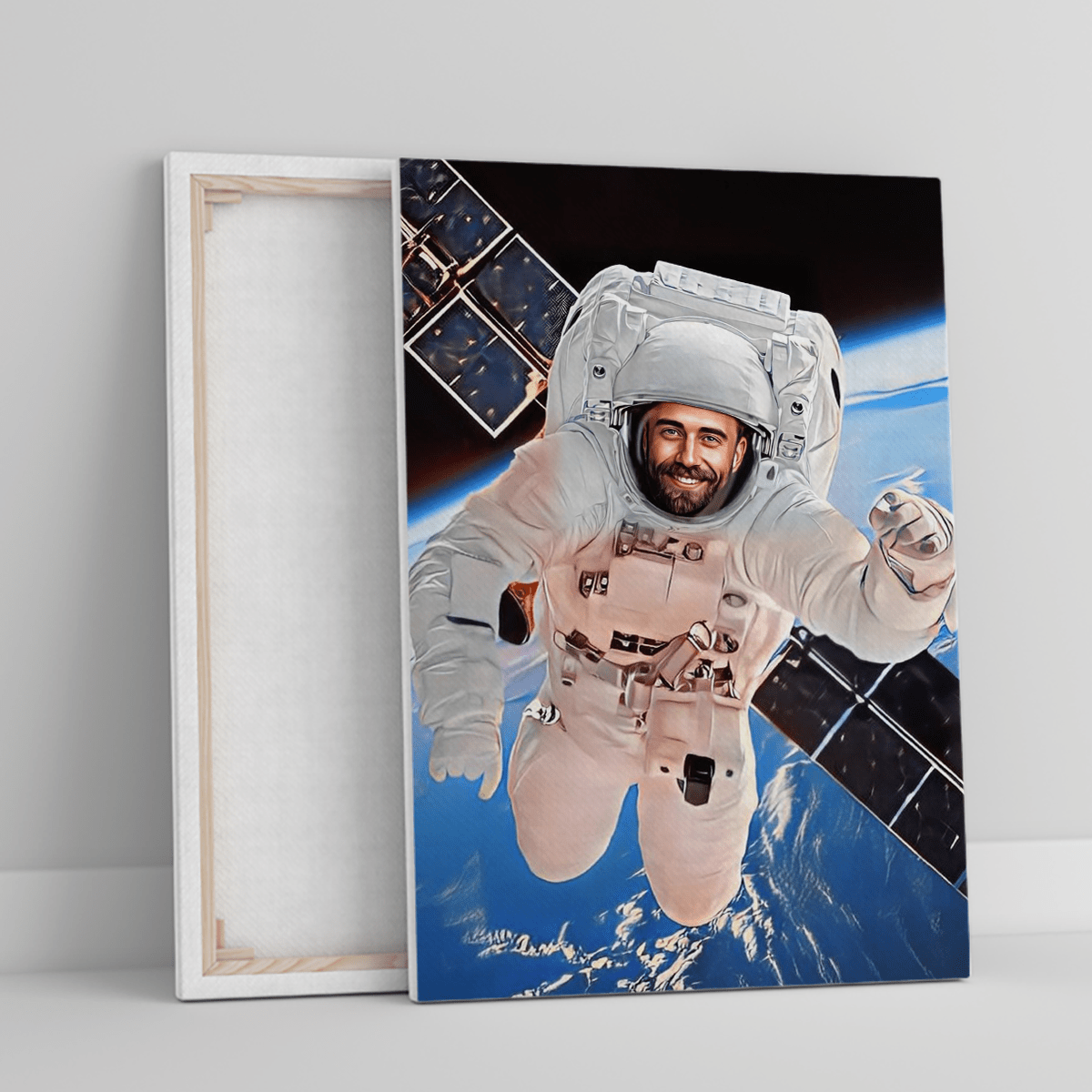 Astronauta kolorowy szkic - druk na płótnie, spersonalizowany prezent dla przyjaciela - idamell.com