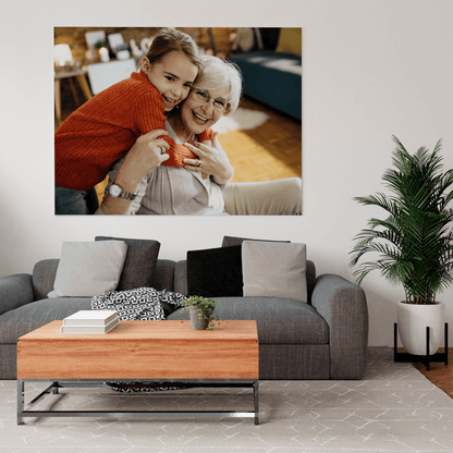 Babcia i wnuczka zdjęcie - druk na płótnie, spersonalizowany prezent dla babci - idamell.com