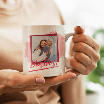 Besties - Zestaw 2 x Kubek z nadrukiem, spersonalizowany prezent dla przyjaciółek - idamell.com