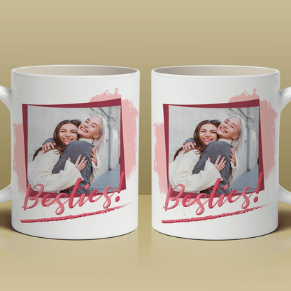 Besties - Zestaw 2 x Kubek z nadrukiem, spersonalizowany prezent dla przyjaciółek - idamell.com