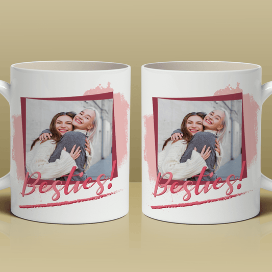 Besties - Zestaw 2 x Kubek z nadrukiem, spersonalizowany prezent dla przyjaciółek - idamell.com