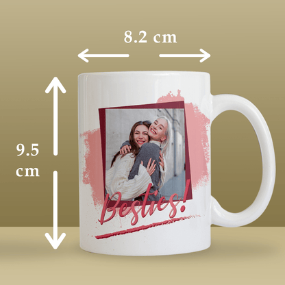 Besties - Zestaw 2 x Kubek z nadrukiem, spersonalizowany prezent dla przyjaciółek - idamell.com