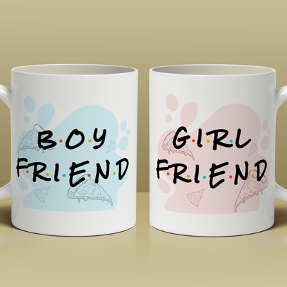 Boyfriend & Girlfriend - Zestaw 2 x Kubek z nadrukiem, spersonalizowany prezent dla pary - idamell.com