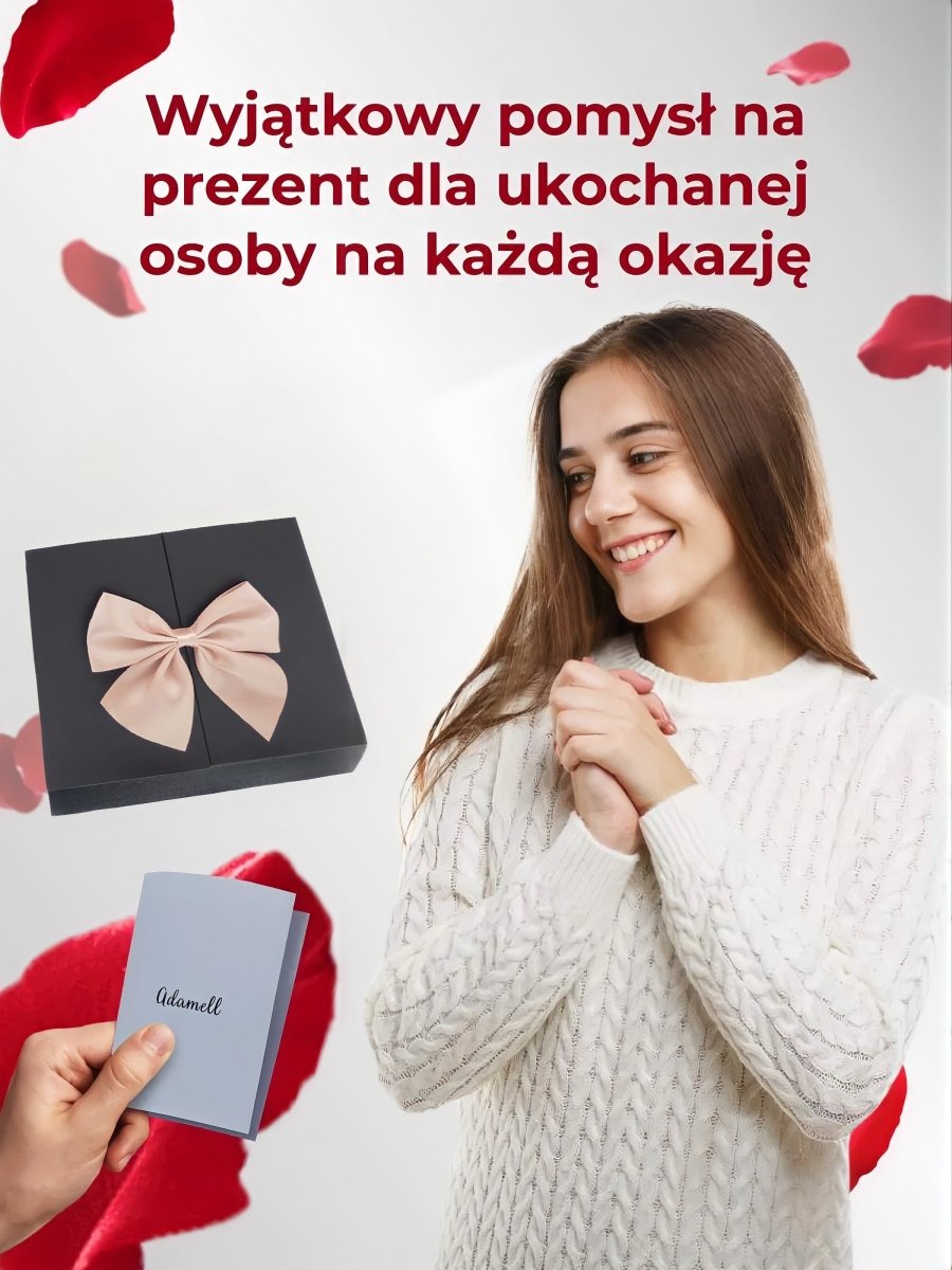 Czarne Pudełko Prezentowe z Wiecznymi Różami na biżuterię + GRATISY - idamell.com
