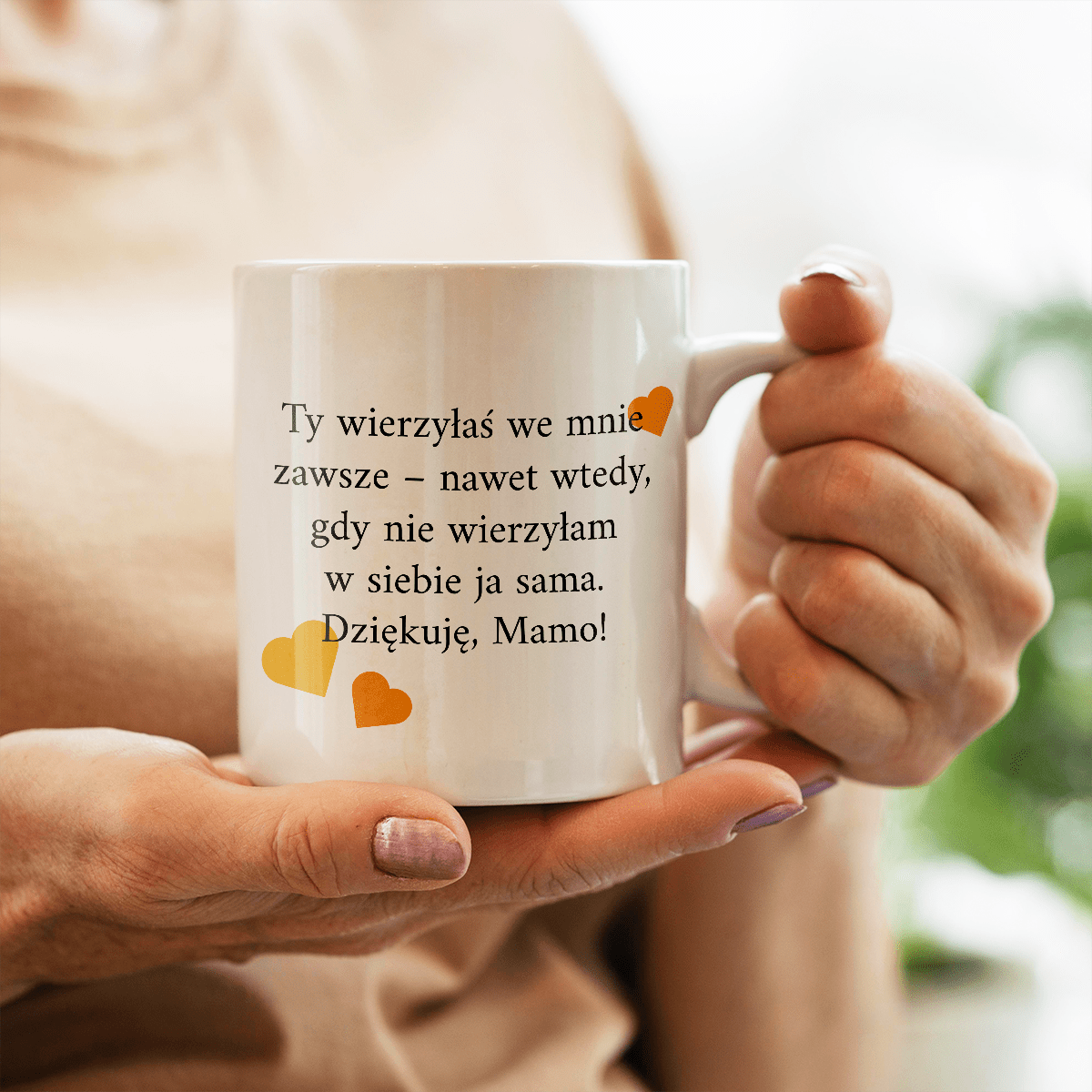 Dla mamy imię + zdjęcie - 1x Kubek z nadrukiem, spersonalizowany prezent dla mamy - idamell.com