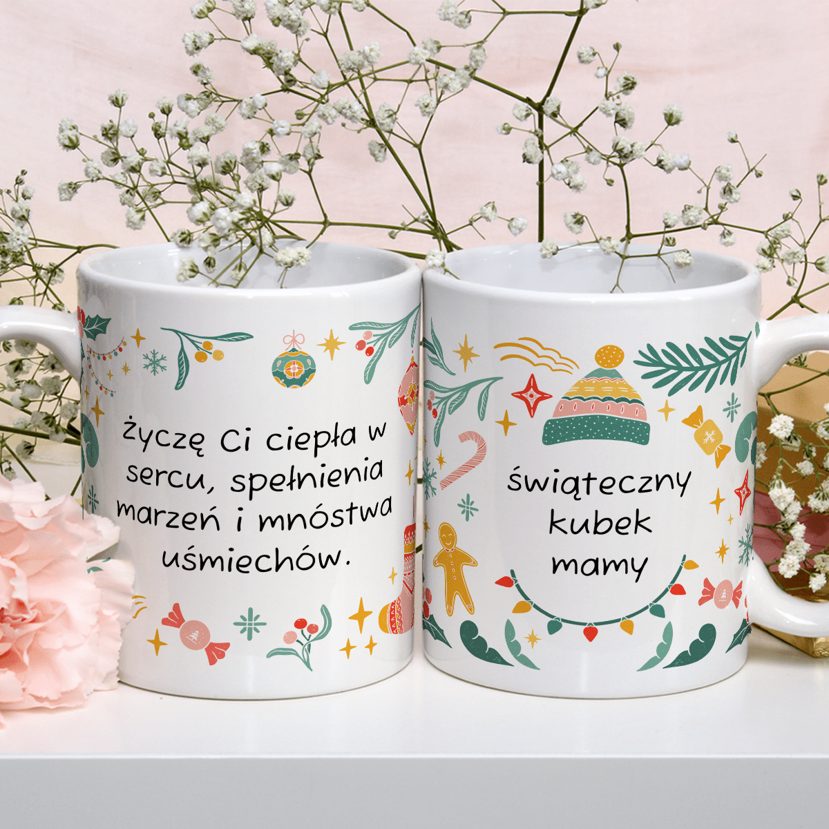 Dla mamy na święta - 1x Kubek z nadrukiem, spersonalizowany prezent dla mamy - idamell.com