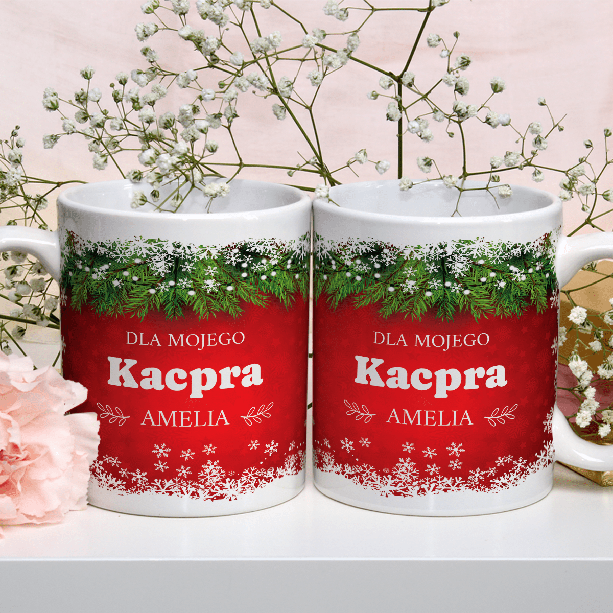 Dla mojego chłopaka na święta - 1x Kubek z nadrukiem, spersonalizowany prezent dla mężczyzny - idamell.com