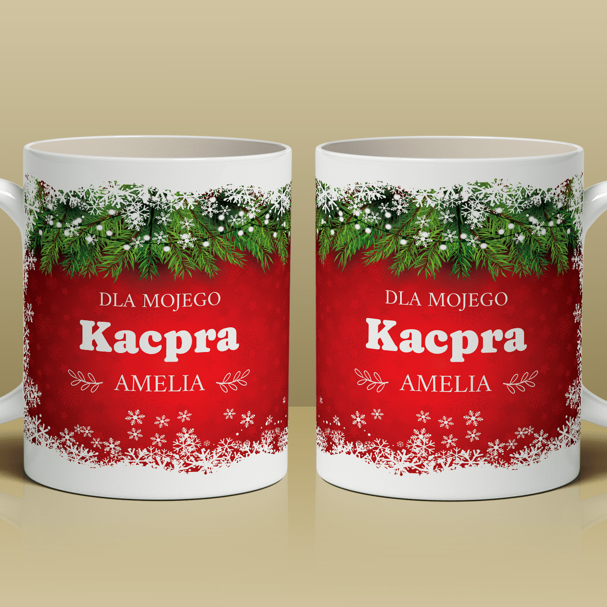 Dla mojego chłopaka na święta - 1x Kubek z nadrukiem, spersonalizowany prezent dla mężczyzny - idamell.com