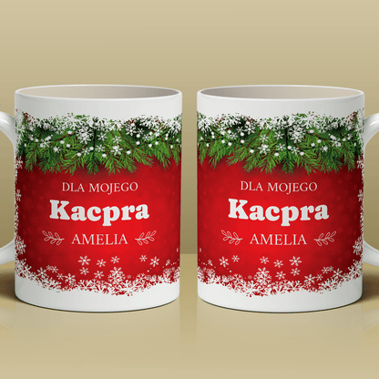 Dla mojego chłopaka na święta - 1x Kubek z nadrukiem, spersonalizowany prezent dla mężczyzny - idamell.com