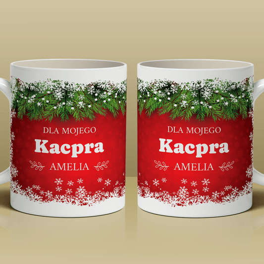 Dla mojego chłopaka na święta - 1x Kubek z nadrukiem, spersonalizowany prezent dla mężczyzny - idamell.com