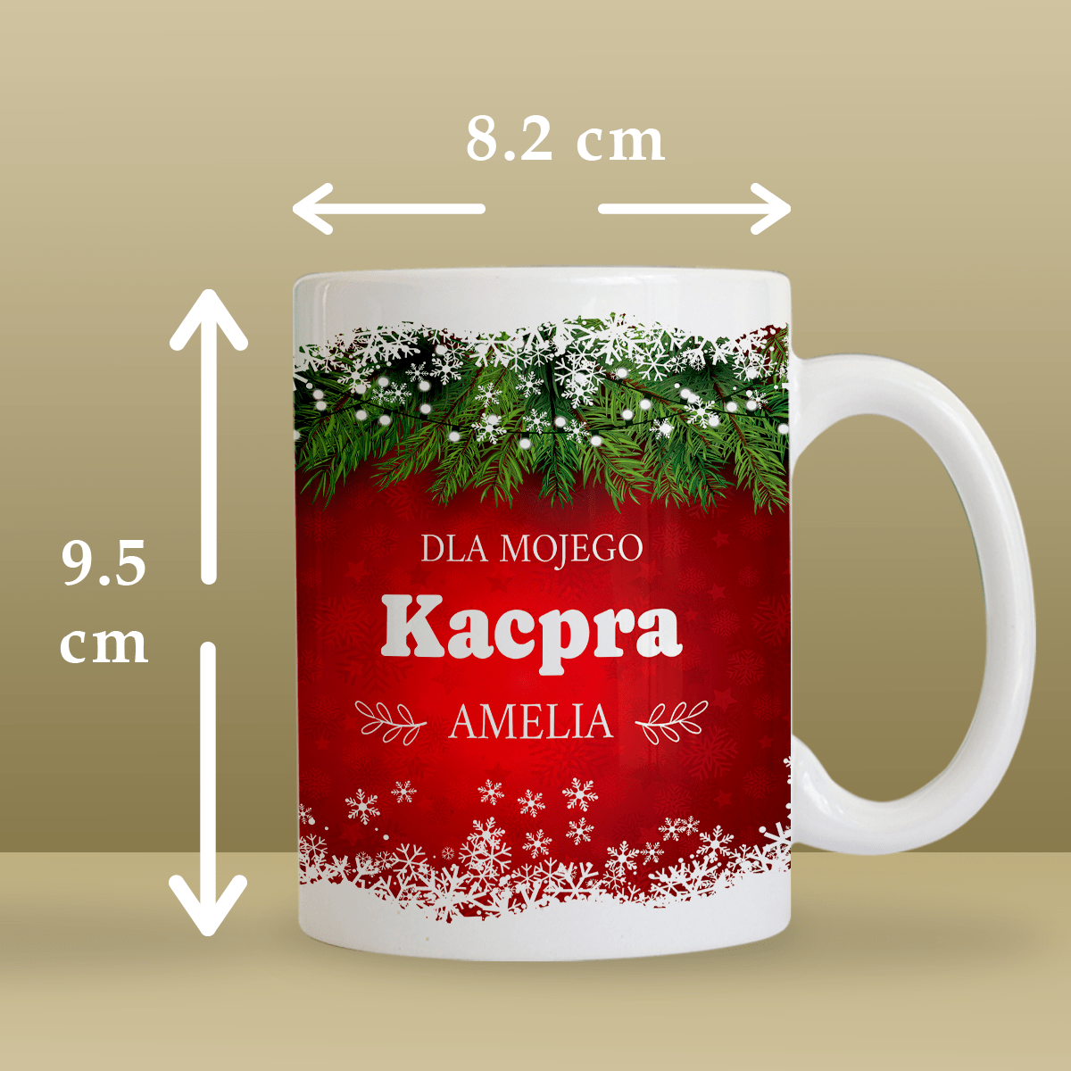 Dla mojego chłopaka na święta - 1x Kubek z nadrukiem, spersonalizowany prezent dla mężczyzny - idamell.com