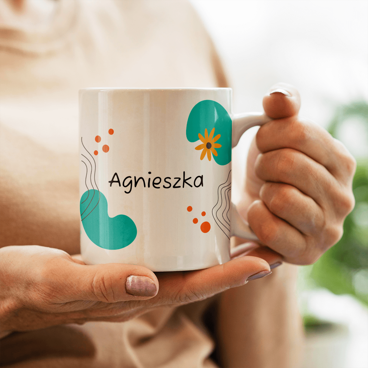 Dla najlepszej cioci - 1x Kubek z nadrukiem, spersonalizowany prezent dla cioci - idamell.com