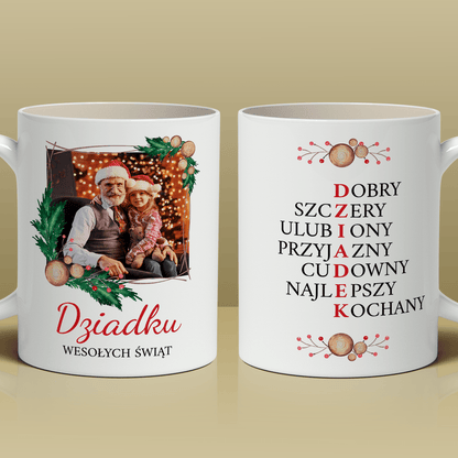 Dla najwspanialszego dziadka - 1x Kubek z nadrukiem, spersonalizowany prezent dla dziadka - idamell.com