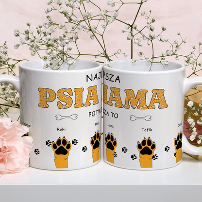 Dla psiej mamy - 1x Kubek z nadrukiem, spersonalizowany prezent - idamell.com