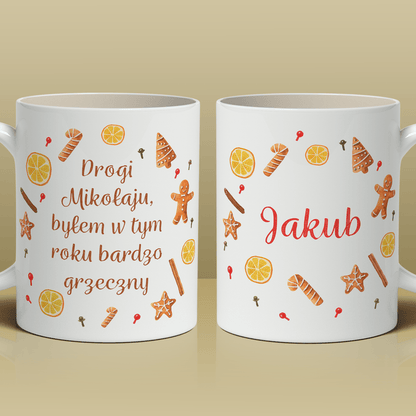 Drogi Mikołaju - 1x Kubek z nadrukiem, spersonalizowany prezent dla dziecka - idamell.com