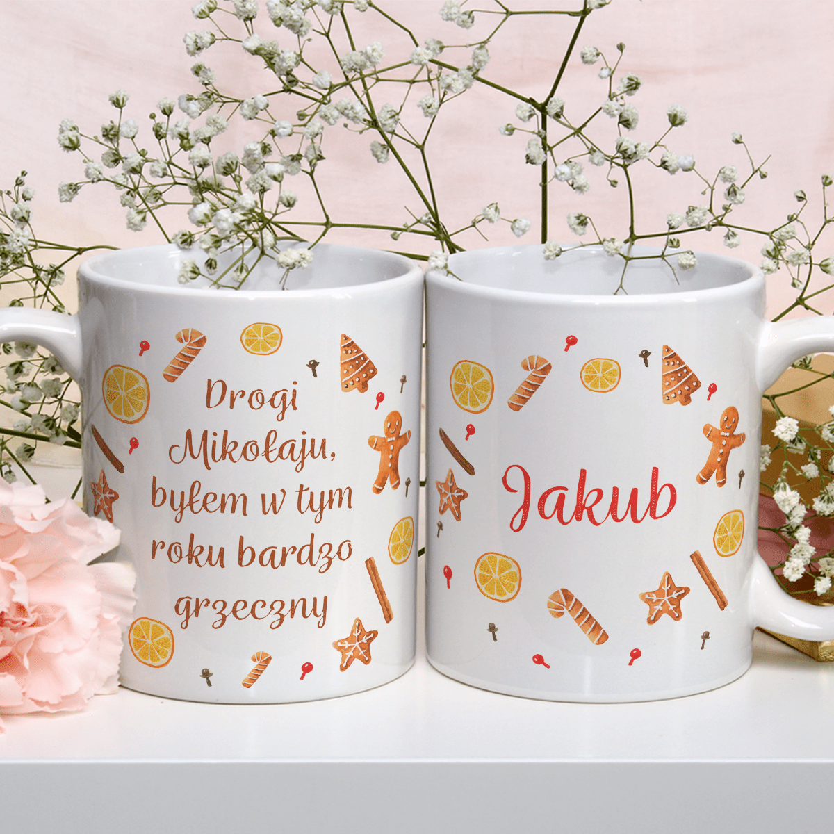 Drogi Mikołaju - 1x Kubek z nadrukiem, spersonalizowany prezent dla dziecka - idamell.com