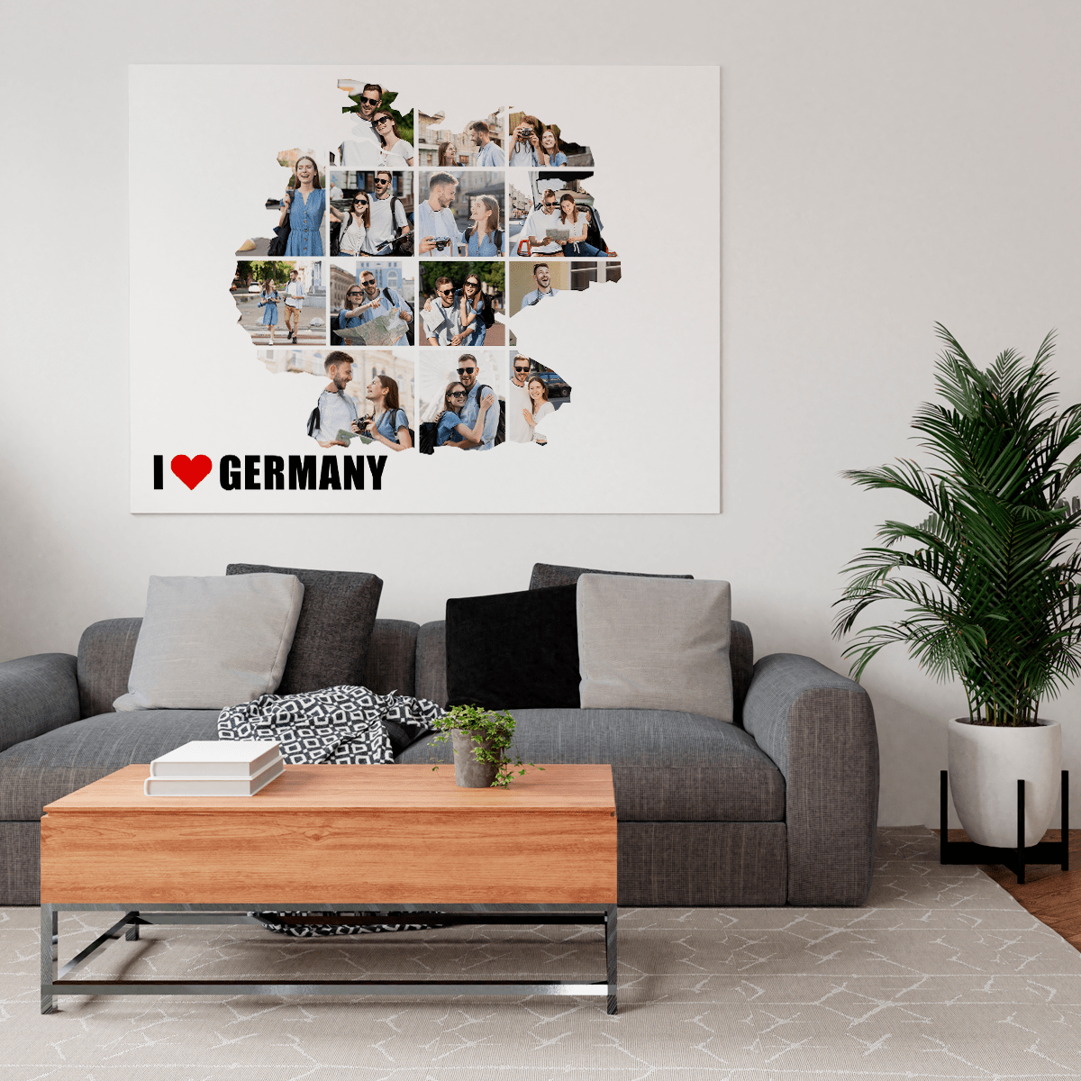Fotomapa Polska - druk na płótnie, spersonalizowany prezent dla pary - idamell.com