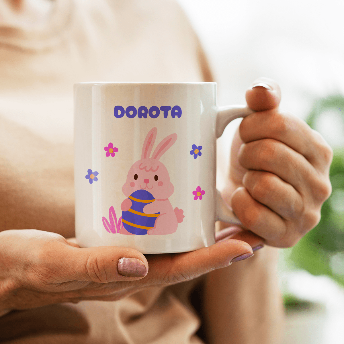 Happy Easter! - 1x Kubek z nadrukiem, spersonalizowany prezent dla niej - idamell.com