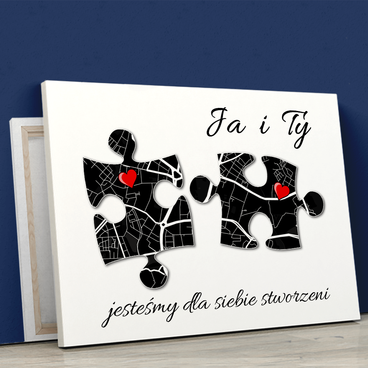 Ja i ty puzzle - druk na płótnie, spersonalizowany prezent dla pary - idamell.com
