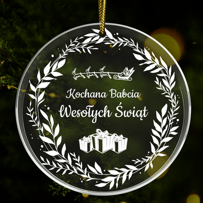 Kochana babcia - bombka choinkowa, spersonalizowany prezent dla babci - idamell.com