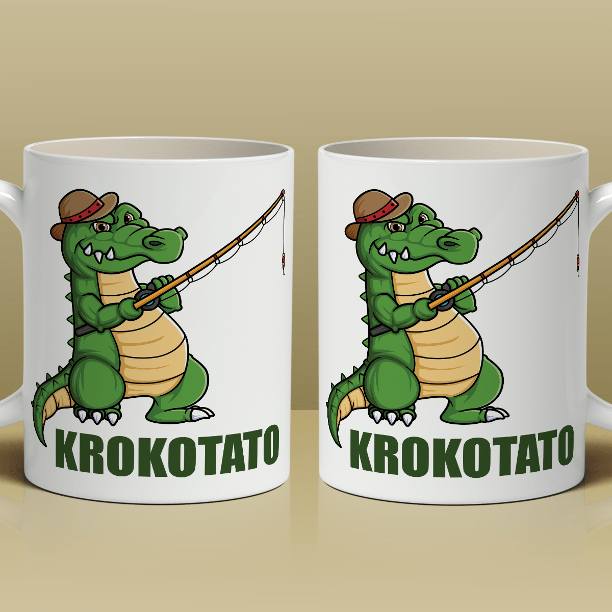 Krokodyl tata - 1x Kubek z nadrukiem, spersonalizowany prezent dla taty - idamell.com