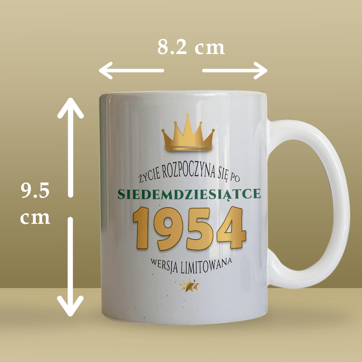 Kubek na 70. - 1x Kubek z nadrukiem, spersonalizowany prezent dla niego - idamell.com