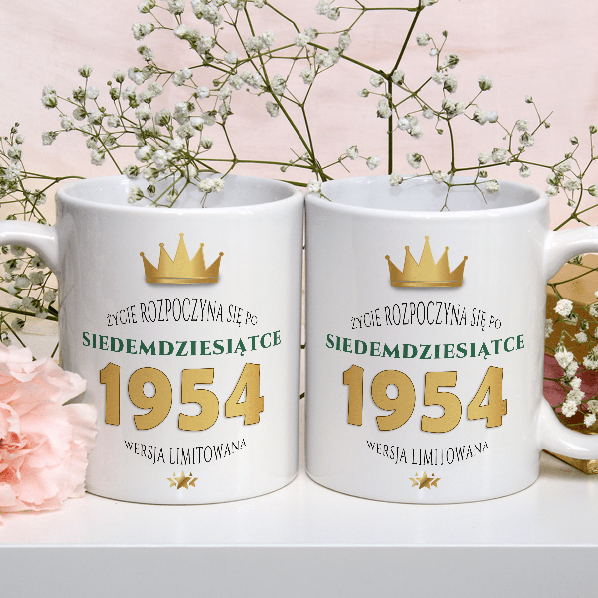 Kubek na 70. - 1x Kubek z nadrukiem, spersonalizowany prezent dla niego - idamell.com