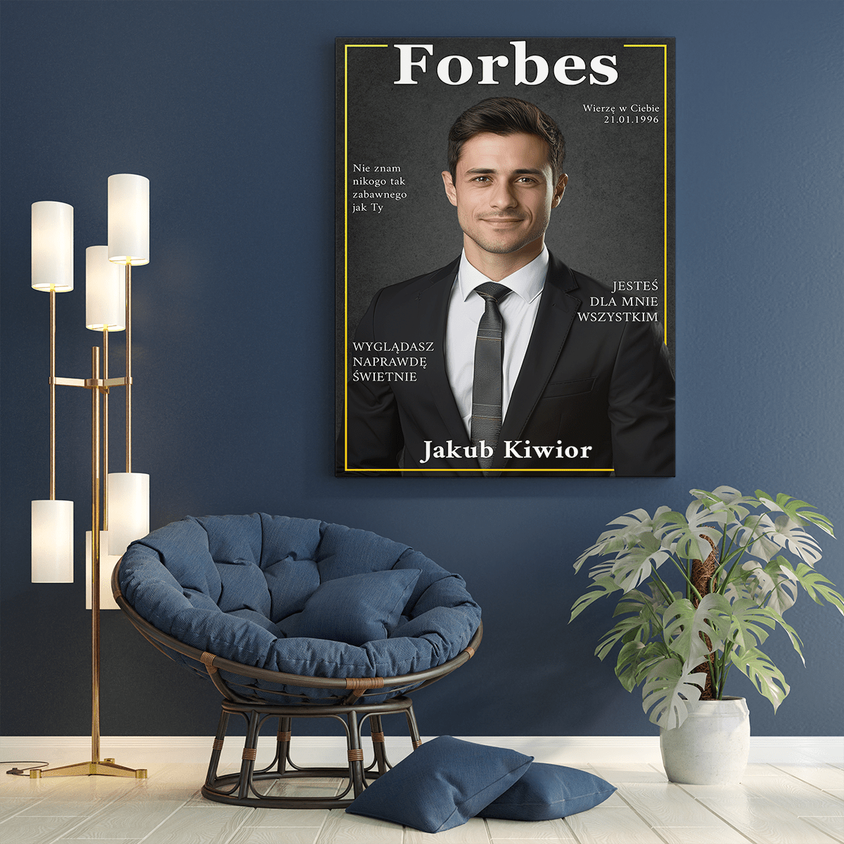 Magazyn Forbes - druk na płótnie, spersonalizowany prezent dla niego - idamell.com