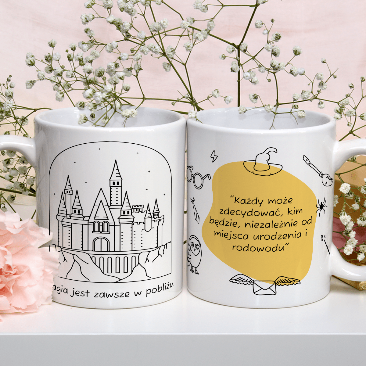 Magia jest w pobliżu - 1x Kubek z nadrukiem, prezent dla chłopaka - idamell.com