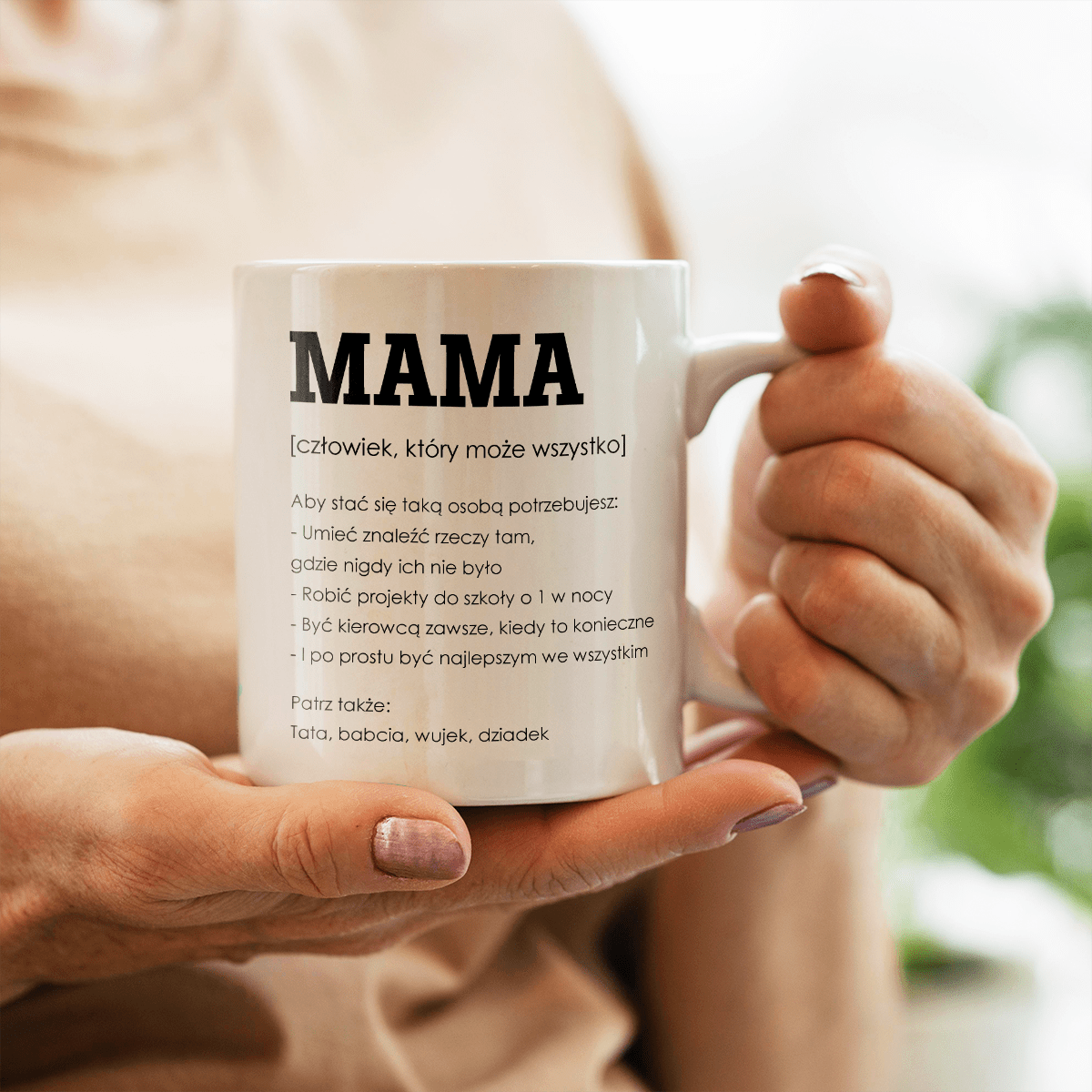 Mama może wszystko - Kubek z nadrukiem, spersonalizowany prezent dla mamy - idamell.com