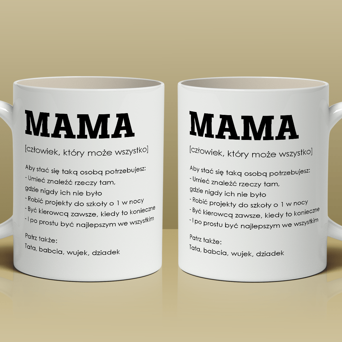 Mama może wszystko - Kubek z nadrukiem, spersonalizowany prezent dla mamy - idamell.com