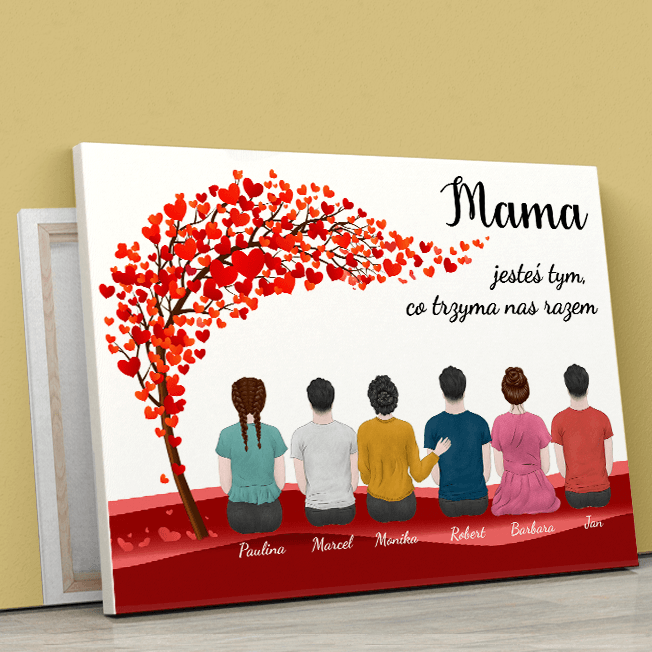 Mama, wyjątkowa osoba - Druk na płótnie, spersonalizowany prezent - idamell.com - Wyjątkowe Prezenty