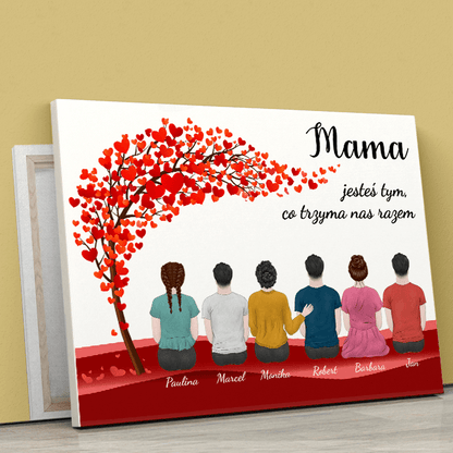 Mama, wyjątkowa osoba - Druk na płótnie, spersonalizowany prezent - idamell.com - Wyjątkowe Prezenty