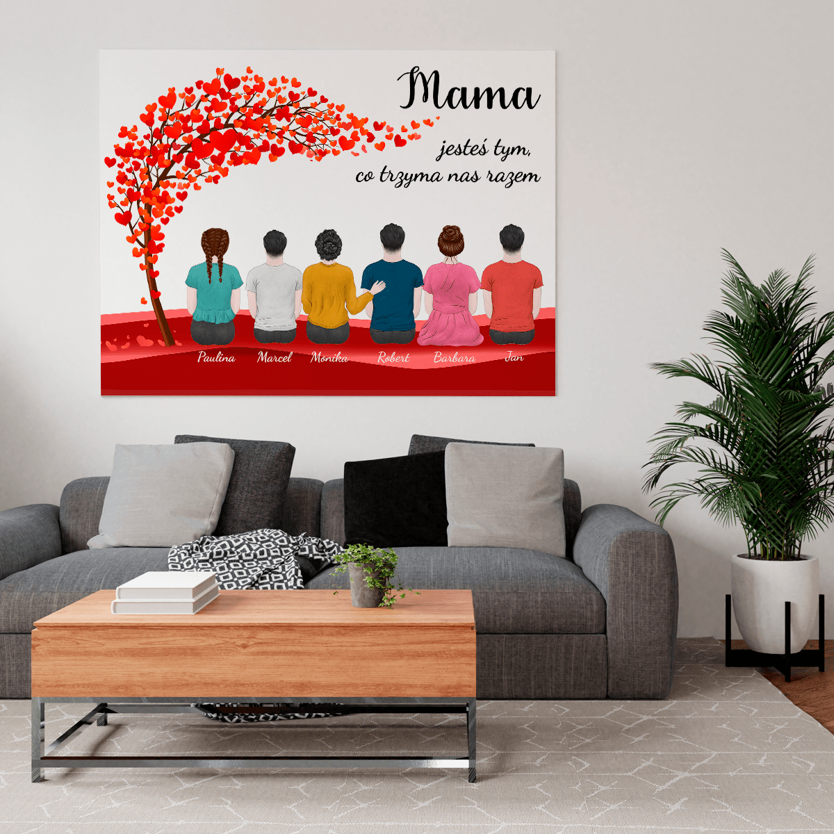 Mama, wyjątkowa osoba - Druk na płótnie, spersonalizowany prezent - idamell.com - Wyjątkowe Prezenty