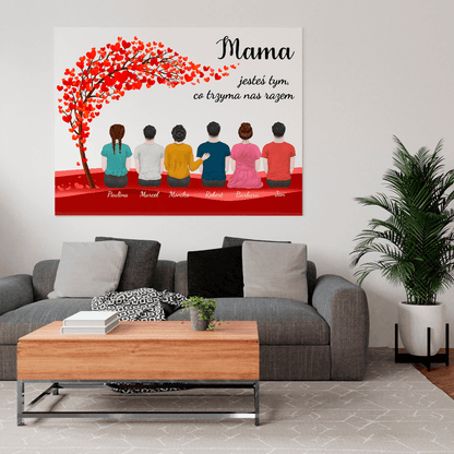 Mama, wyjątkowa osoba - Druk na płótnie, spersonalizowany prezent - idamell.com - Wyjątkowe Prezenty
