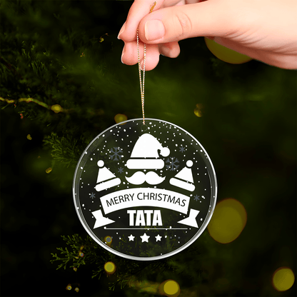 Merry Christmas tata - bombka choinkowa, spersonalizowany prezent dla taty - idamell.com