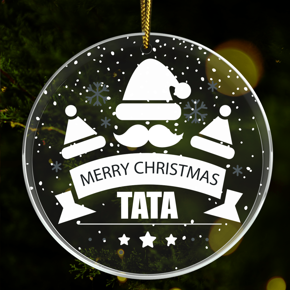 Merry Christmas tata - bombka choinkowa, spersonalizowany prezent dla taty - idamell.com